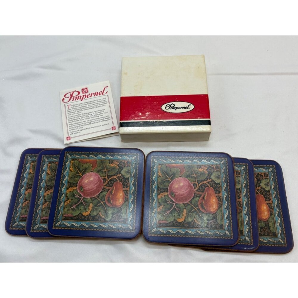 Pimpernel 6 PC Mulhouse Coaster Set in Box